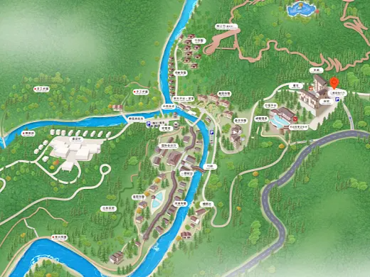 南川结合景区手绘地图智慧导览和720全景技术，可以让景区更加“动”起来，为游客提供更加身临其境的导览体验。